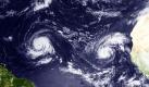 Das Satellitenfoto zeigt Hurrikan «Igor» (links) über den Leeward Inseln und Tropensturm «Julia» südwestlich von den Kapverdischen Inseln.  Laut Meteorologen hat sich Igor über dem Atlantik zu einem Sturm der Kategorie 4 verwandelt. Je weiter er nach Westen zieht, desto stärker wird er. Sturmwarnungen wurden für die südlichen Inseln von Kap Verde, einschließlich Maio, Sao Tiago, Fogo und Brava ausgegeben. 
 Foto: ap