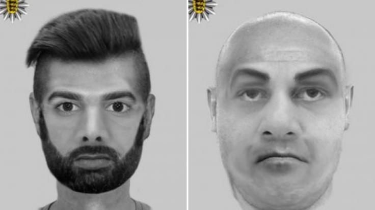 Mit diesen Phantombildern sucht die Polizei nach dem Vergewaltiger-Duo.