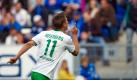 Der Schwede Markus Rosenberg erzielte schließlich für Werder den Siegtreffer. Foto: dpa