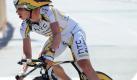 Tony Martin vom Team HTC Columbia kämpft weniger um das Gesamtklassement. Der 25-Jährige hat es auf das weiße Trikot des besten Nachwuchstalents abgesehen. 2009 fuhr der amtierende deutsche Zeitfahrmeister darin zwölf Tage lang. Bei der Neuauflage hat er es sich nach dem Prolog schon mindestens für einen Tag gesichert. Foto: dpa