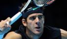Juan Martin Del Potro of Argentina in action during his win over Spain's Verdasco in a ATP Masters Tennis match at the O2 Arena in London, Britain, 24 November 2009. Del Potro won the match 6-4, 3-6, 7-6. EPA/ANDY RAIN +++(c) dpa - Bildfunk+++ Foto: dpa