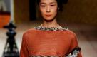 Dieses Kleid der Marke Theatre Products stammt von den Designern Akira Takeuchi und Tayuka Nakanishi. Der klassisch anmutende und doch halbtransparente Fummel gehört zur Frühlings- und Sommerkollektion des Labels und wird auf der Japan Fashion Week in Tokio präsentiert.  Foto: dapd