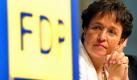 Ein weiteres «Opfer» Kubickis: Die stellvertretende FDP-Bundesvorsitzende Birgit Homburger gab im Mai 2011 ihren FDP-Fraktionsvorsitz ab, nachdem Kubicki und ihr damaliger Stellvertreter Jürgen Koppelin öffentlich Kritik an ihrer Amtsführung geübt und indirekt ihren Rücktritt gefordert hatten.  Foto: dpa