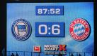 26. Spieltag: Die Bayern sind nicht zu bremsen. Opfer diesmal: Hertha BSC Berlin. Den Endstand entnehmen Sie bitte der Anzeigetafel. Foto: dpa