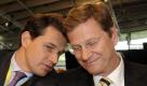 ARCHIV: Der FDP-Bundesvorsitzende Guido Westerwelle (FDP, r.) und sein Lebensgefaehrte Michael Mronz schauen in Hannover auf dem Bundesparteitag der FDP zusammen auf das Handy von Westerwelle (Foto vom 14.05.09). Westerwelle protegiert einem Bericht der 'Berliner Zeitung' (Donnerstagausgabe vom 11.03.10) zufolge auf seinen Auslandsreisen staerker als bislang bekannt die geschaeftlichen Interessen seiner Familie. So habe zu der Wirtschaftsdelegation, die ihn Mitte Januar nach Asien begleitete, die Ludwigshafener Firma seines Bruders Kai Westerwelle gehoert. Mit dabei sei auch ein Geschaeftspartner seines Lebensgefaehrten Michael Mronz gewesen. (zu ddp-Text) Foto: Nigel Treblin/ddp Foto: ddp