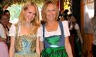 Sybille Beckenbauer (r) und Nadja Anna Fürstin zu Schaumburg-Lippe bei der Damenwiesn von Regine Sixt. Foto: dpa