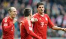 Die Bayern-Stars Arjen Robben, Franck Ribery und Mario Gomez (l-r) haben wieder ihre Form gefunden. Foto: Tobias Hase Foto: dpa