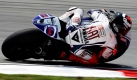 Der spanische Motorradfahrer Orge Lorenzo nimmt eine scharfe Kurve während der Übungsrunde bei den Motorradmeisterschaften in Malaysia. Foto: ap