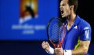 Andy Murray hat Grund zu feiern: Der Brite gewinnt im Viertelfinale der Australian Open mit 6:3, 7:6 (7:2) und 3:0 gegen Rafael Nadal, nachdem sein Gegner im dritten Satz wegen einer  Knieverletzung aufgeben musste.  Foto: ap