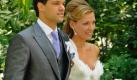 Fuballspieler Michael und Simone Ballack gehen am Montag (15.07.08) in Starnberg (Bayern) nach ihrer kirchlichen Trauung ueber das Gelaende des Bayerischen Yachtclubs. Foto: ddp