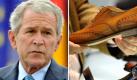 Damit hat wohl selbst George W. Bush nicht gerechnet. Während einer Pressekonferenz am 14. Dezember 2008 warf ein irakischer Journalist mit seinen Schuhen nach dem US-Präsidenten. Bush kam zu einem überraschenden Abschiedsbesuch in den Irak und stand gerade am Rednerpult, als die Schuhe flogen. US-Medien zufolge schrie der Werfer Das ist der Abschiedskuss, Du Hund! Foto: ddp