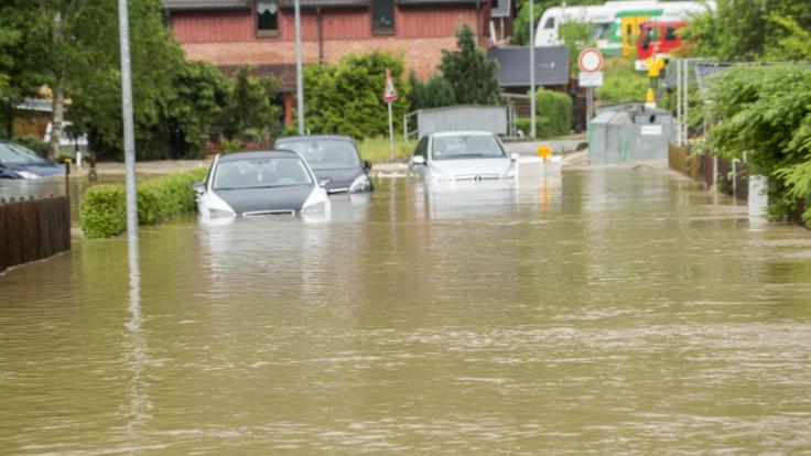 Durch das Unwetter wurden im Vogtland viele Straßen überflutet.