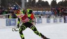 Martin Fourcade feierte in Chanty-Mansijsk den Gewinn des Gesamtweltcups. Foto: Sergei Chirikov Foto: dpa