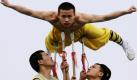 Kungfu-Schüler bei der Aufführung von Shaolin-Kungfu im chinesischen Dengfeng. Foto: ap