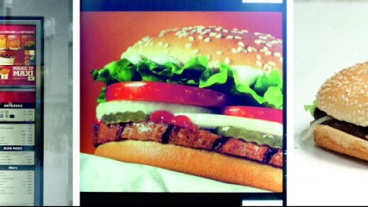 Der echte Burger hat mit dem Produktbild wenig zu tun.
