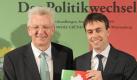 Der designierte grüne baden-württembergische Ministerpräsident Winfried Kretschmann (links) und SPD-Landeschef Nils Schmid. Foto: dpa