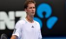 Florian Mayer of Germany disputes a call in his match against Del Potro of Argentina in their third round match at the Australian Open tennis tournament in Melbourne, Friday, Jan. 22, 2010. EPA/MARTIN PHILBEY AUSTRALIA AND NEW ZEALAND OUT +++(c) dpa - Bildfunk+++ Foto: dpa