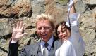Boris Becker und seine Frau Lilly bei ihrer Hochzeit in St. Moritz: Mittlerweile erwartet das Promipaar Nachwuchs. Foto: dpa