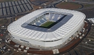 **ARCHIV**Die Rhein-Neckar Arena in Sinsheim, das neue Stadion des Fussball-Bundesligisten 1899 Hoffenheim, ist am 22.Januar 2009, auf dieser Luftaufnahme zu sehen. Das Stadion wird am Samstag, 24.Januar 2009, eroeffnet. (AP Photo/Thomas Kienzle) -----Arial view of the Rhine-Neckar arena, the new stadium of German first division Bundesliga soccer team 1899 Hoffenheim, is seen in Sinsheim, Germany, Thursday, Jan. 22, 2009. The stadium will be inaugurated on Saturday, Jan.24, 2009. (AP Photo/Thomas Kienzle) Foto: ap