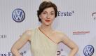Schauspielerin Katharina Schüttler wählte für die Preisverleihung ein extravagantes Kleid.
 Foto: ddp