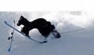 Die Kanadierin Sarah Burke fällt bei ihrem letzten Sprung bei den Winter X Games im US-amerikanischen Aspen, Colorado. Foto: ap