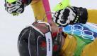 Der ganze Druck ist weg, er hat sich in Jubel aufgelöst: Maria Riesch freut sich wie eine Schneekönigin über die Goldmedaille im Slalom. Foto: dpa