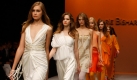 Models present creations by Egyptian fashion designer Marie Bishara for her Ready to Wear Spring Summer 2010 fashion collection, in Paris, Thursday Oct. 8, 2009. (AP Photo/Michel Euler Foto: AP
