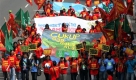 Aktivisten demonstrieren in Jakarta gegen die Abholzung der Wälder. Foto: ap