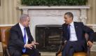 Amerikanisch-israelisches Spitzentreffen in Washington: US-Präsident Barack Obama (l) im Gespräch mit dem israelischen Ministerpräsidenten Benjamin Netanjahu. Foto: Jim Lo Scalzo Foto: dpa