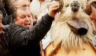 Rumänische Bauern protestieren in Bukarest, weil die Regierung der Zahlung von Subventionen nicht nachgekommen ist. Foto: ap