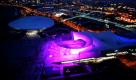 Das Gelände der Weltausstellung Expo in Schanghai ist farbig beleuchtet. Die Weltausstellung beginnt am 1. Mai unter dem Motto Better City, Better Life. Foto: ap