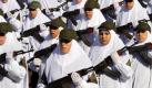 Die Damen vom Sicherheitsdienst: Weibliche Hamas-Mitglieder exerzieren nach einem erfolgreich bestandenen Waffentraining in Gaza-Stadt. Foto: Mohammed Saber Foto: dpa