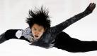 Der Kasache Denis Ten während des Kurzprogramms bei der Eiskunstlauf-WM in Moskau. Die Weltmeisterschaft wurde aufgrund des verheerenden Bebens in Japan von der Internationalen Eislauf-Union (ISU) kurzfristig neu vergeben und Moskau setzte sich gegen die Mitstreiter aus Vancouver/Kanada, Zagreb/Kroatien und Turku/Finnland durch. Foto: dpa