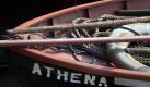 Das Rettungsboot eines tschechischen Binnenschiffers mit der Auschrift «Athena»:  Die unklare Lage nach den Wahlen in Griechenland sorgt für Unruhe an den europäischen Börsen. Foto: Arno Burgi  Foto: dpa