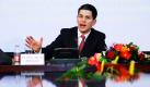 Der britische Außenminister David Miliband redet mit Lehrern und Studenten der Universität für internationale Angelegenheiten in Peking. 

 Foto: dpa