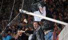 Fans von Eintracht Frankfurt waren trotz des Verbots durch den DFB beim Spiel gegen Union Berlin. Foto: Soeren Stache Foto: dpa