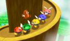 Die typische Strategie ist es, den Gegnern auf den Kopf zu springen. In 90 Prozent aller Fälle entledigt sich Mario damit der Störenfriede. Mit dem Tanuki-Anzug kann Mario aber auch ganz ausweichen. Foto: Nintendo