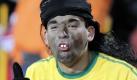Ronaldo ist doch dabei: Weil der einstige brasilianische Star nicht im Kader der Seleção steht, hat kurzerhand ein brasilianischer Fan dessen Identität angenommen. Foto: dpa