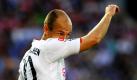 Bayern Münchens Superstar Arjen Robben verzichtet wegen seiner Leistenverletzung auf die letzten beiden EM-Qualifikationsspiele der niederländischen Fußball-Nationalmannschaft. Der 27-Jährige musste die Trainingseinheit am Mittwoch nach nur 20 Minuten abbrechen. Foto: dapd