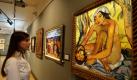 Das Gemälde Sitzende Nackte mit Orangen des afrikanischen Künstlers Irma Stern wird im Auktionshaus in London ausgestellt. Am Mittwoch findet dort eine Auktion für afrikanische Kunst statt. Der erwartete Preis für das Gemälde von Stern liegt zwischen 800 und 1.200 Euro.  Foto: dapd