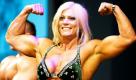 Die Bodybuilderin Skadi Frei lässt in Essen bei der Fitness-Messe Fibo ihre Muskeln spielen. Zur Leitmesse für Fitness, Wellness und Gesundheit werden bis zum 25. April 50.000 Besucher erwartet. Foto: ap