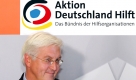 SPD-Fraktionschef Frank-Walter Steinmeier unterstützt die AktionDeutschland hilft, in der sich zehn Hilfsorganisationen zusammengeschlossen haben und ihr Engagement bündeln. Foto: ddp