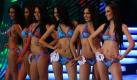Die Kandidatinnen für die Wahl zur Binibining Pilipinas 2011, der Miss Philippinen 2011, zeigen sich in Quezon City in knappen Bikinis. Die gewählte Schönheitskönigin wird das Land auf internationalen Wettbewerben vertreten.  Foto: imago