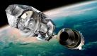 Die Computergrafik zeigt das Weltraumteleskop Herschel, das sich kurz nach dem Start von der Trägerrakete trennte. Am 14.05.2009 war das größte jemals gebaute Weltraumteleskop ins All gestartet.
 Foto: ddp