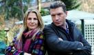Die Schauspieler Sophie Schütt als Katja und Hardy Krüger jr. als Architekt Florian Fischer posieren in Berlin am Rande der Dreharbeiten zum ARD-Familiendrama Nur mit Euch!. In dem Fernsehstreifen geht es um einen Architekten, der sich von seiner Frau scheiden lässt. Die muss danach mit den Kindern allein zurecht kommen und will auswandern. Ein Sendetermin steht noch nicht fest. Foto: dpa