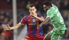 Etwas lustlos begann auch der FC Barcelona. Die B-Elf ohne Messi  Co. konnte gegen Rubin Kasan kaum Glanzpunkte setzen. Doch auch die Russen waren zu harmlos. Der einzige angriffslustige Spieler war der Ex-Wolfsburger Obafemi Martins (rechts). Foto: dpa