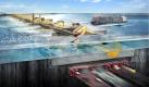 Da London sich weiterhin vor dem Wasser der Themse schützen muss, beinhaltet Fosters Plan eine neue Flutbarriere, die nebenbei noch grünen Strom produziert. Foto: Foster + Partners