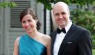 Schwedens Premierminister Fredrik Reinfeldt und seine Ehefrau Filippa bei der Ankuft zum Government Dinner in der Ericsonhallen in Stockholm / 20100618 #+# Prime Minister Fredrik Reinfeld and his wife Filippa Royal Wedding of Sweden: The Government Dinner in Ericsonhallen in Stockholm / 20100618 Pictured:
 Foto: dapd