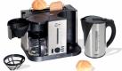 ...ist auch eine Alles-in-Einem-Maschine. Beem baut das Ecco-Frühstückscenter mit Wasserkocher, Kaffeemaschine und: Toaster. Preis: um 60 Euro. Foto: Beem