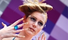 Ein Model posiert im Congress Centrum in Hannover beim Bundeswettbewerb des Praktischen Leistungswettbewerbes im Friseurhandwerk anlässlich des Open Hair Festival 2009. Foto: ddp